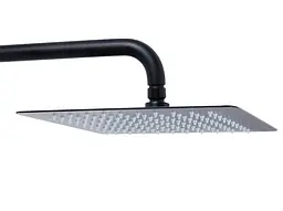 Душова система універсальна Qtap Sloup Black Matt термостатична з полицею QTSL57T105VNKBB - мініатюра 6