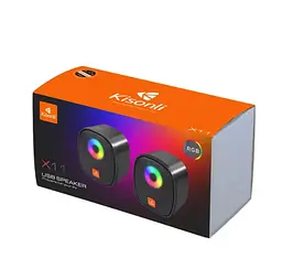 Компьютерные колонки Kisonli X11 RGB, 6Вт, для ПК и ноутбука - мініатюра 6