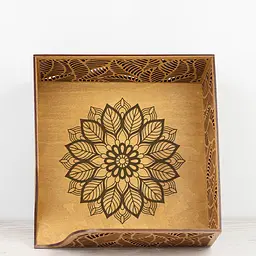 Дерев'яна серветниця VANZA LEAF oak - S (14 см) - мініатюра 5