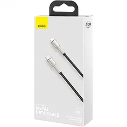 Кабель Baseus Cafule Metal USB-C to Lightning PD 20W 1m (CATLJK-A01) Black [54143] - мініатюра 4