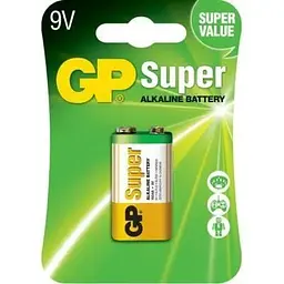 Батарейка Gp Крона Super Alcaline 6F22 / 6LR61 9V x 1 (1604A-5UE1 / 4891199002311)