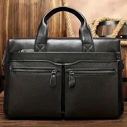Чоловіча сумка для ноутбука й документів чорна SK N76955 Tiding Bag - мініатюра 10
