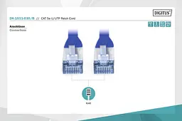 Патч-корд Assmann CAT 5e U-UTP, Cu, PVC AWG 26/7, довжина 3 м, DK-1511-030/B Blue - мініатюра 2