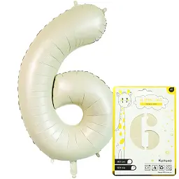 Кулька фольгована цифра 6 NB32M0906 101 см Білий shop (5750000179613)