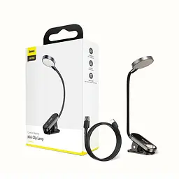 Настільна лампа Baseus Comfort Reading Mini Clip Lamp Dark Gray (DGRAD-0G) [67870] - мініатюра 15