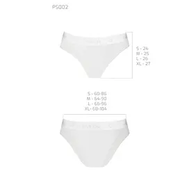 Трусики з прозорою вставкою Passion PS002 PANTIES M, white - мініатюра 5