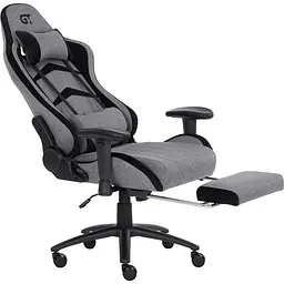 Геймерське крісло GT Racer сіре із чорним (X-2534-F Fabric Gray/Black Suede) - мініатюра 9