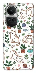 TPU чохол Demsky Cats pattern для Oppo Reno 10