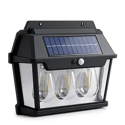 Вуличний ліхтар настіний  Solar  HW 999-3W на сонячних батареях з датчиком руху 