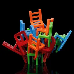 Настільна інтерактивна гра Ummi 301 Balance Chairs 18 pcs Colorful - мініатюра 3