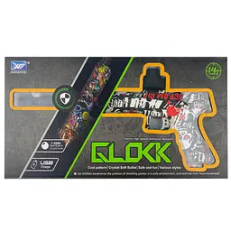 Пістолет на гідрогелевих кульках (орбізах) Glokk Black / Red - мініатюра 2