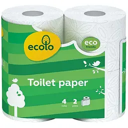 Туалетний папір RUTA 4шт білий Ecolo 150 відривів