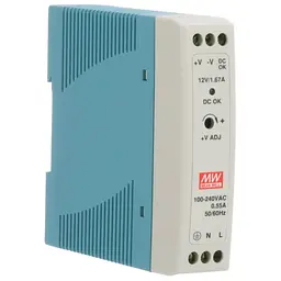 Блок живлення MDR-20-12 Mean Well на DIN-рейку (43-00512) - мініатюра 2