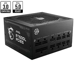 Блок живлення MSI MAG 750W PCIE5 (A750GL) (MAG A750GL PCIE5) - мініатюра 4