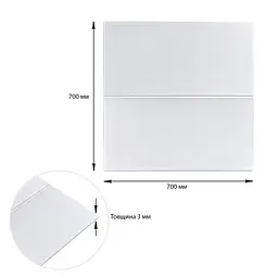 Панель стінова Sticker Wall 3D 700х700х3мм Квадрат білий SW-00001802 - мініатюра 5