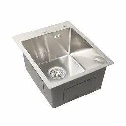 Кухонна мийка Platinum Handmade з нержавіючої сталі 3 мм прямокутна 40x50x22 см (000032260) - мініатюра 2