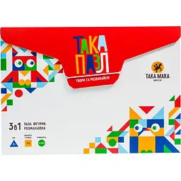 Пазли для дітей Така Мака Така Пазл 3 в 1 Котик червоні 28 елементів (200001-UA) - мініатюра 2
