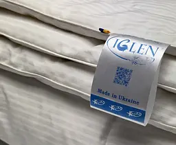 Ковдра зимова Iglen стеганое пух-перо євро 200х220 - мініатюра 3