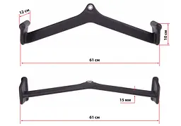 Ручка для тяги EasyFit з широким хватом 61 см - мініатюра 2