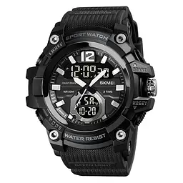Наручний годинник чоловічий Skmei 1725 Black, 1725BK (18428)