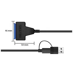 Адаптер USB3.0 Type-A/C HDD 2,5" SATA II/III / SSD Dynamode (DM-AD-SATA-U3) - мініатюра 9