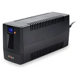 Джерело безперебійного живлення NJOY Horus Plus 800 (PWUP-LI080H1-AZ01B) Lin.int., AVR, 2 x евро, USB, LCD, пластик - мініатюра 4
