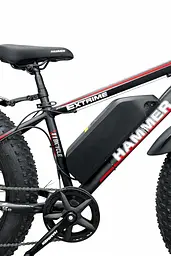 Електровелосипед Hammer Fatbike 26" (1000W 48V 21Ah) Чорно-червоний - мініатюра 4