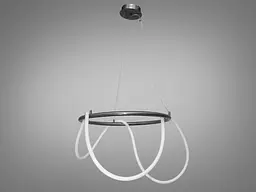 Люстра стельова LED Diasha SY9752-D600BHR Роуплайт, 32W, чорний хром, регульована висота, для коридору та вітальні