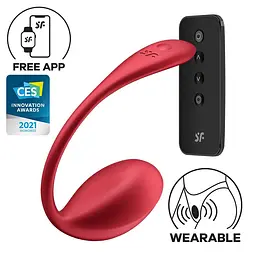 Смарт-віброяйце Satisfyer Shiny Petal Connect App з керуванням зі смартфона та пультом ДУ