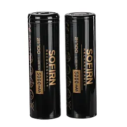Акумулятор 21700 Sofirn 5000 mAh літій-іонний Li-Ion силовий 15А, 3.6V Плоский плюс (19300) - мініатюра 2