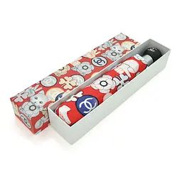 Парасолька жіноча Chanel Kitten автоматический, D-116см, захист від сонця, UV (99%), захист від дощу, каркас - Al+Fe, White-red - мініатюра 2