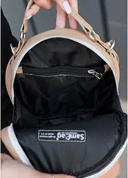 Жіноча кругла сумка кросбоді Sambag 20х20х10 см sum0019270 - мініатюра 11