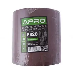 Папір шліфувальний Apro P220 рулон 200мм х 50м на тканинній основі 30412 - мініатюра 2