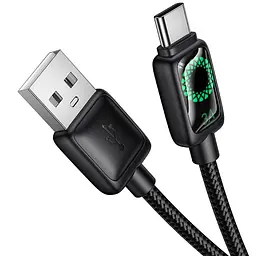 Дата кабель Hoco U146 Mundo USB to Type-C 36W (1.2m) Black - мініатюра 3