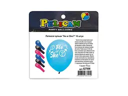 Кульки PELICAN 12 (30 см) He or She? (10шт/уп) 2-стор. - мініатюра 2