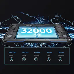 Планшет Oukitel RT7 5G 10.1" FHD+/12GB/512GB/ Dimensity7050/32000mAh/ 48+32Мп/IP69K/NFC/LTE Blue - мініатюра 8