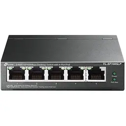 Комутатор TL-SF1005LP 5x1FE (4xPoE), 41Вт, Некерований TP-Link teh0018151
