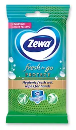 Вологі серветки Zewa Moist HA Fresh-To-Go Protect 10 шт. - мініатюра 2