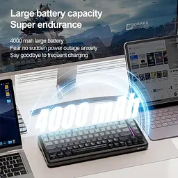 Клавіатура Attack Shark M86 RGB Linear Blueberry Switch Wireless (AS-6972792470474-SB-UA) Black (G-000003596) - мініатюра 2
