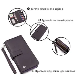 Гаманець жіночий ST Leather 18455 (ST228) зручний фіолетовий - мініатюра 7