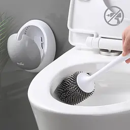 Йоржик для унітазу МВМ My Home клейкий BP-21, білий з сірим (BP-21 WHITE/GRAY) - мініатюра 7