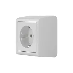 Розетка Ovivo Electric Nivo, одинарна з заземленням, накладна, біла - мініатюра 4