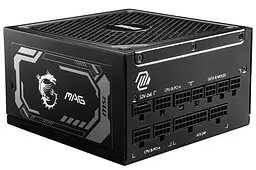 Блок живлення MSI 1250W MAG A1250GL PCIE5 80+ Gold (MAG A1250GL PCIE5) Black