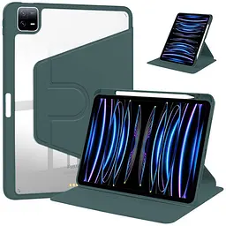 Чохол TPUCristal Pen holder 360 для Xiaomi Pad 6 / 6 Pro 11 2023 Темно-зелений