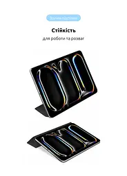 Чехол-книжка для планшета Apple iPad Pro 11 (2024)/Pro 11 (2025) M5, Original Smart Case, black, 11 , подставка на планшет, искусственная кожа, микрофибра, магнитная крышка с автоотключением экрана, ArmorStandart (ARM74643) - мініатюра 5