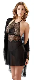 Комплект Cottelli Collection Lingerie Chemise Set XL чорний - мініатюра 4