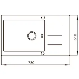 Кухонна мийка Mixxus MX(304)7851-200x1.2-HM-Glass MX0574, Чорний - мініатюра 2