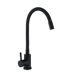 Змішувач для кухні з гнучким виливом Wezer EKO4E-01-BLACK, Чорний матовий
