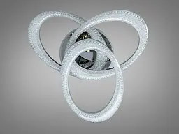 Сучасна стельова LED-люстра Diasha 5607/3L HR хром, кільця, 82W, 70 см, 13-20m2 - мініатюра 5
