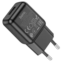 Адаптер живлення - зарядний пристрій Hoco C96A вихід 1 USB-A 10.5W чорний - мініатюра 2